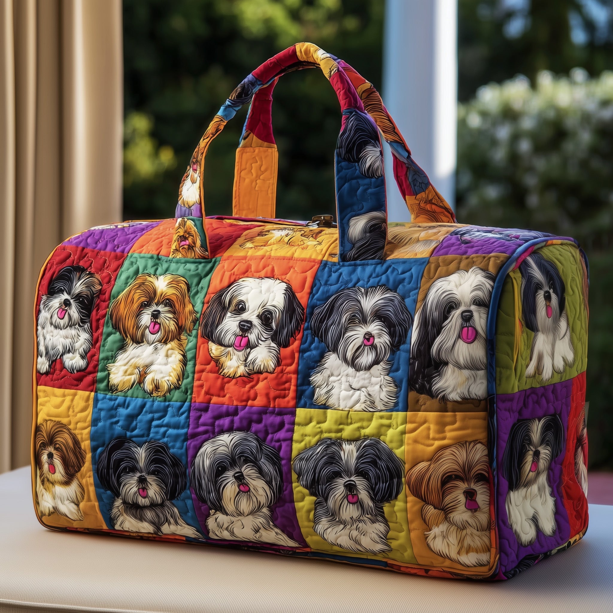 Shih Tzu Quilted Duffle Bag Christmas Gift Idea