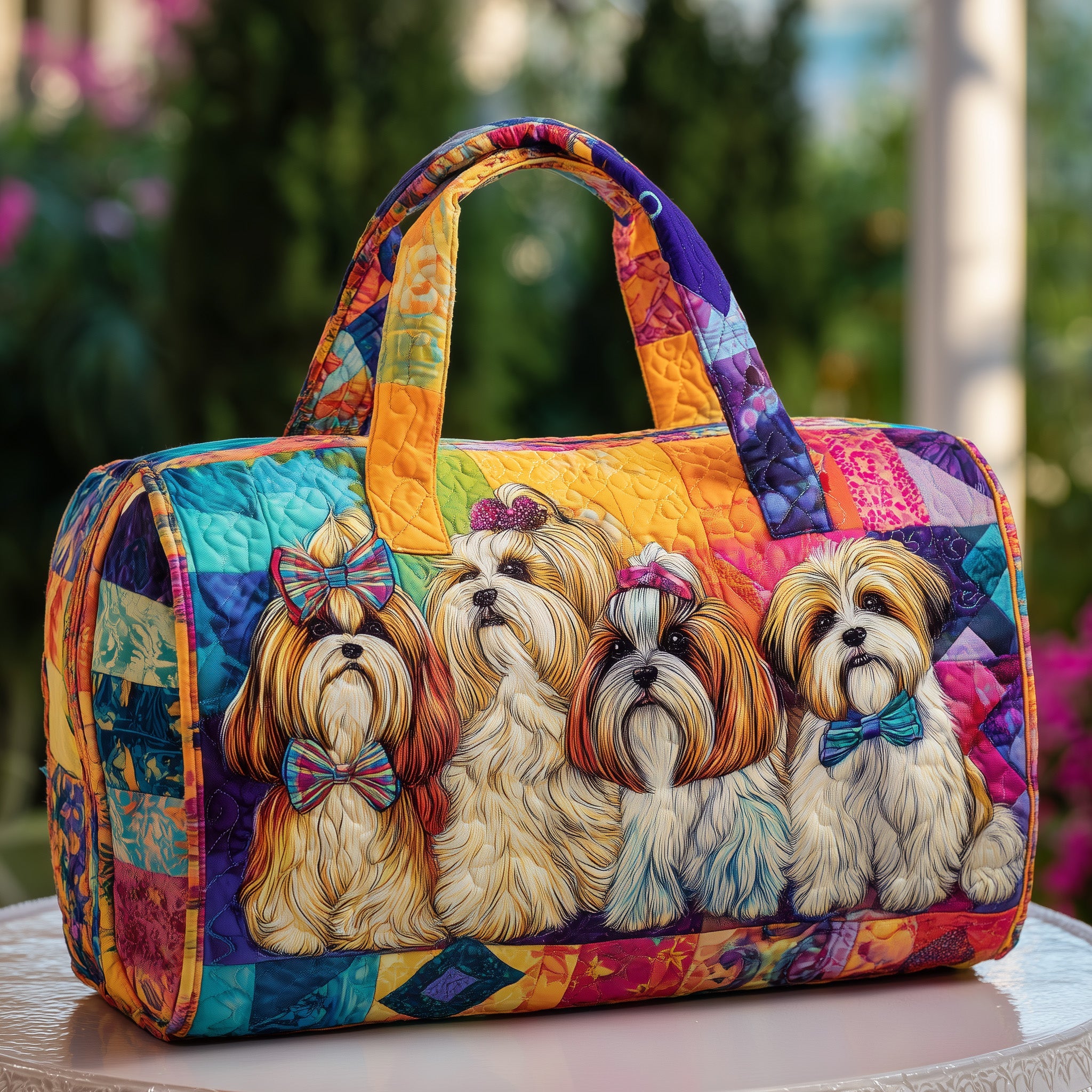 Shih Tzu Quilted Duffle Bag Father's Day Gift Idea