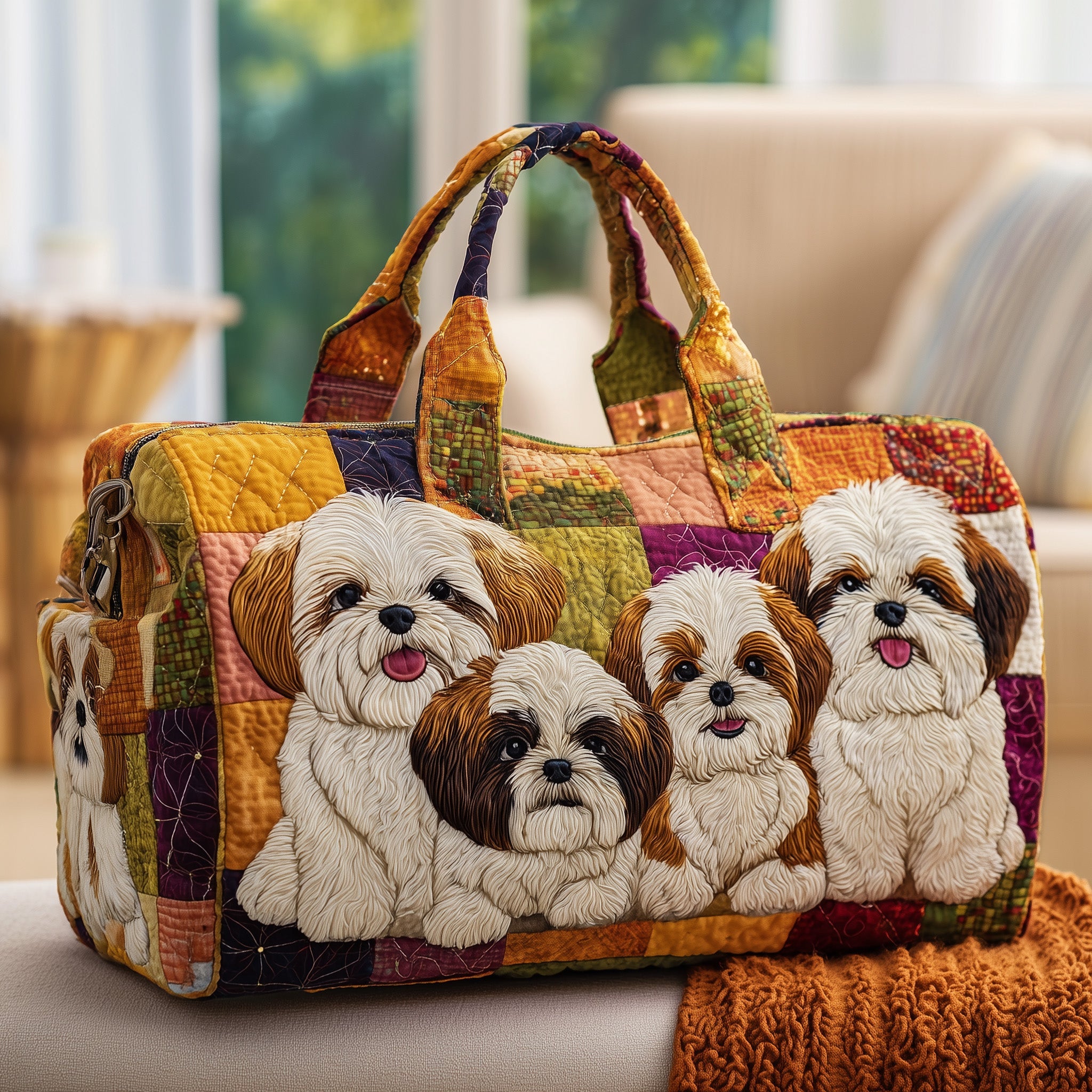 Shih Tzu Quilted Duffle Bag Graduation Gift Idea