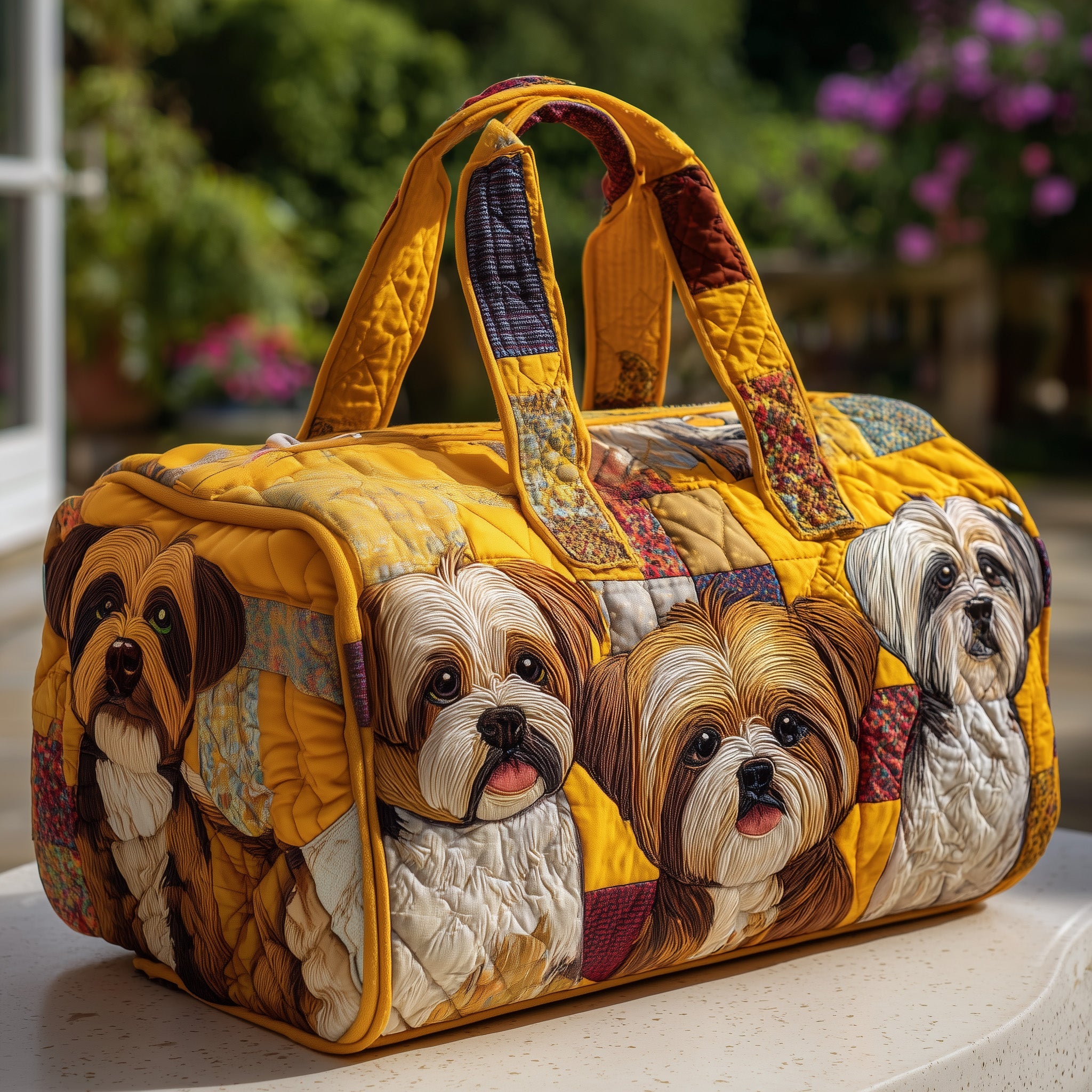 Shih Tzu Quilted Duffle Bag Holiday Gift Idea