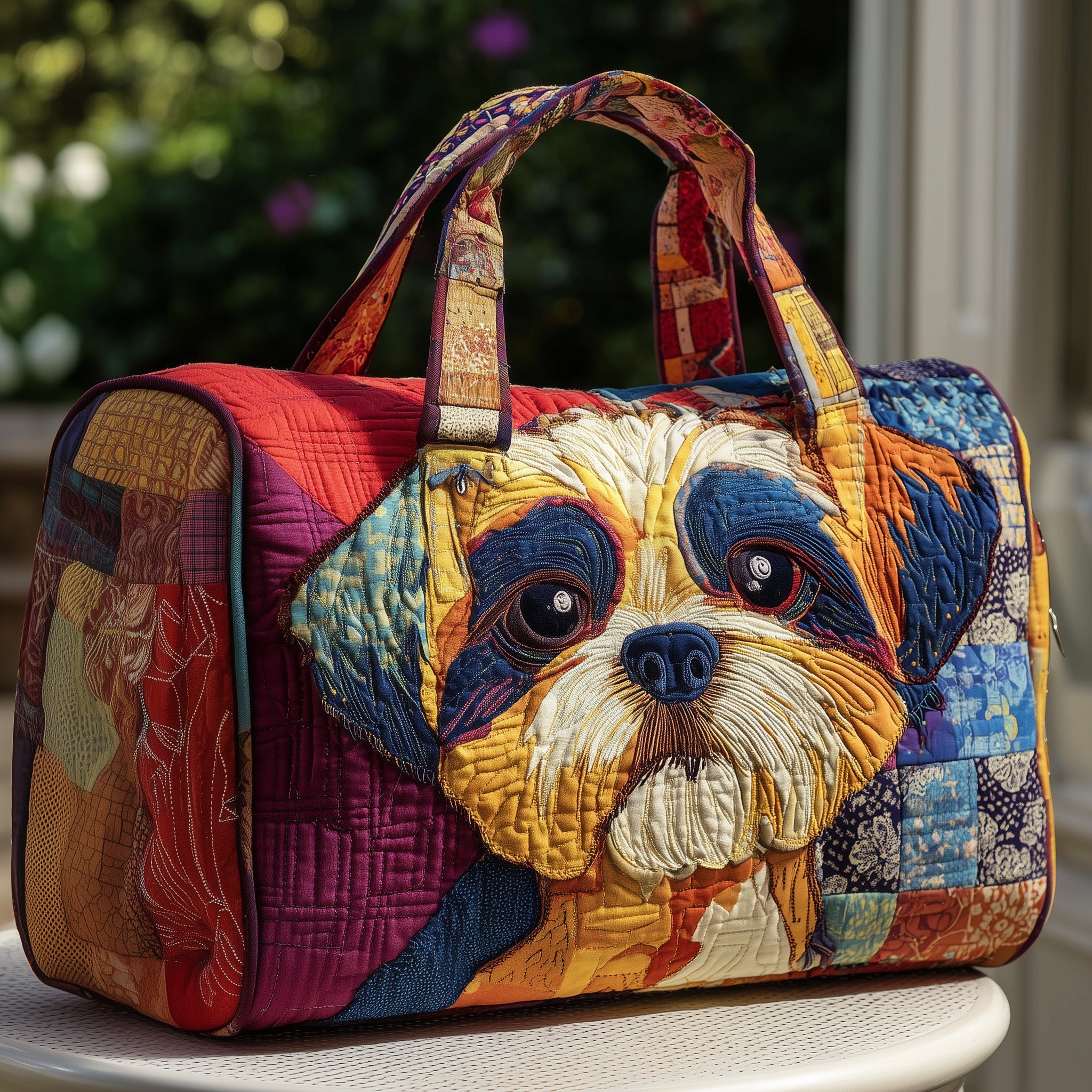 Shih Tzu Quilted Duffle Bag Stylish And Practical