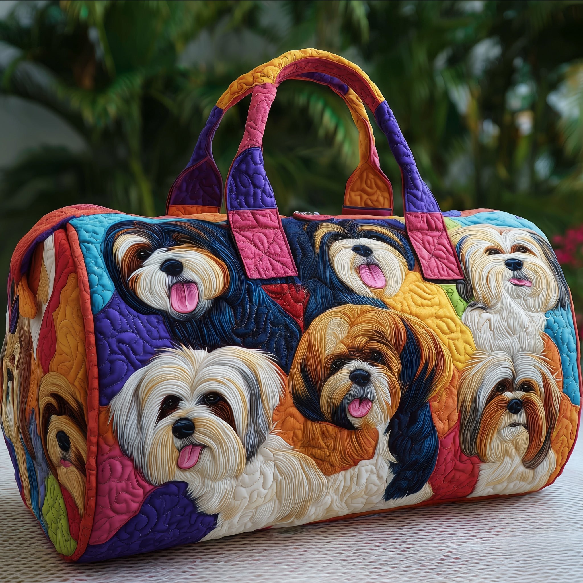 Shih Tzu Quilted Duffle Bag Valentine's Day Gift Idea