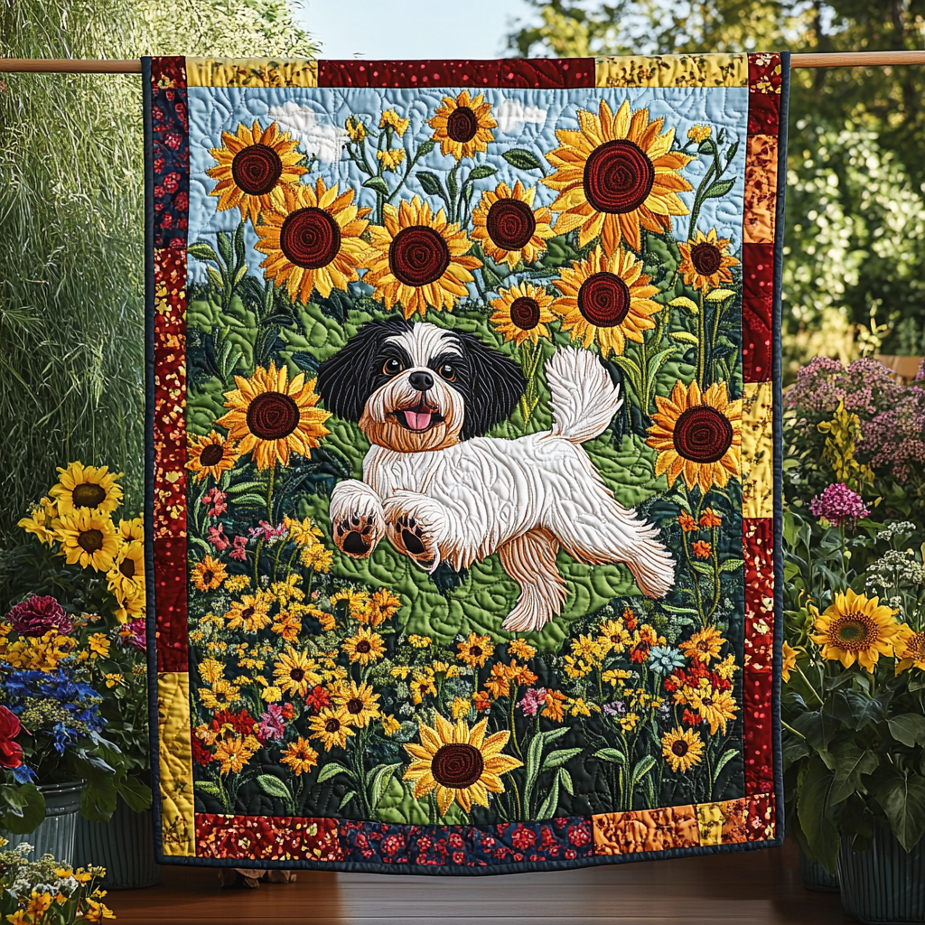 Shih Tzu Treasures Quilted Blanket Gifts For Pet Owners
