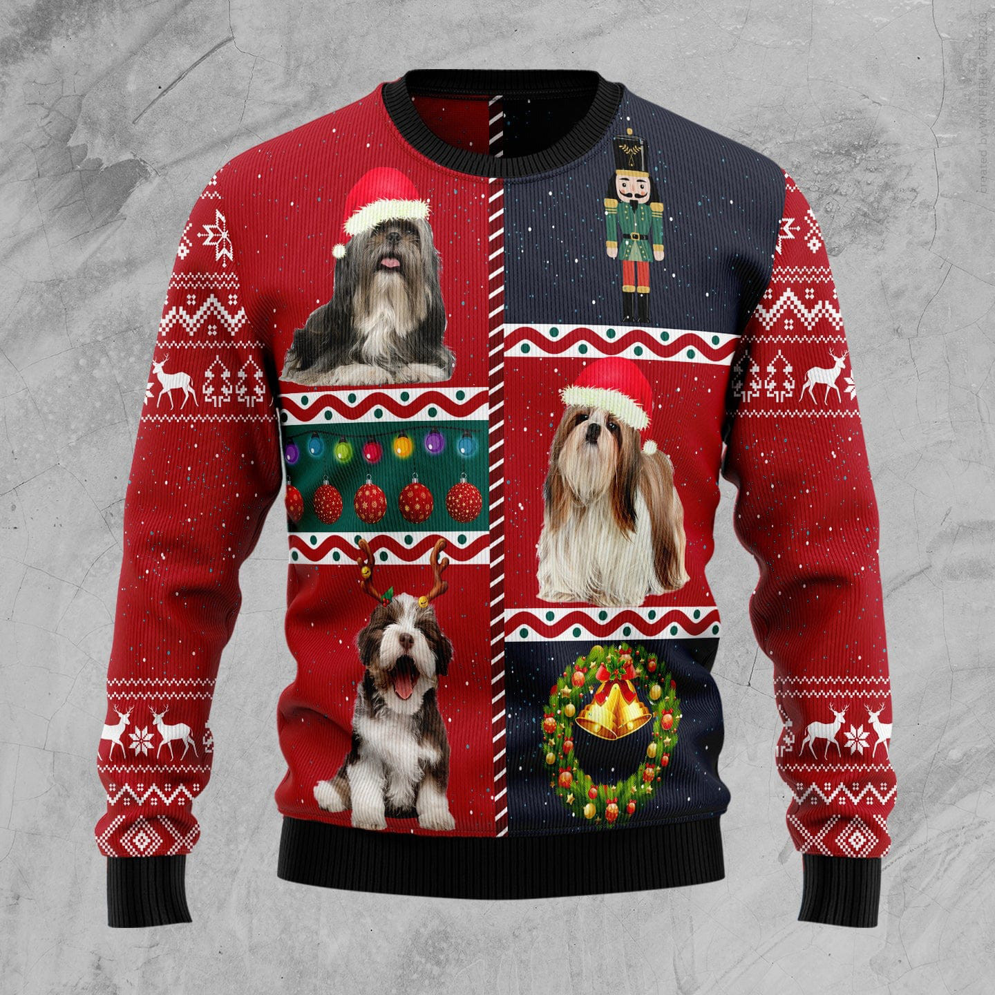 Shih Tzu Ugly Christmas Sweater Animal Themed Festive Clothing Dog Lover Gifts For Christmas
