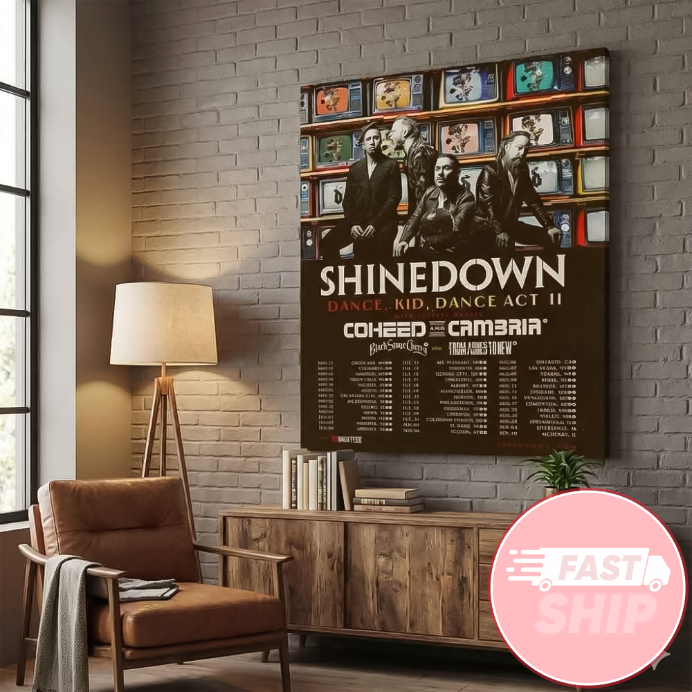 Shinedown Dance Kid Dance Act II World Tour 2026 Promo For EI8HT Album Coheed And Cambria Poster