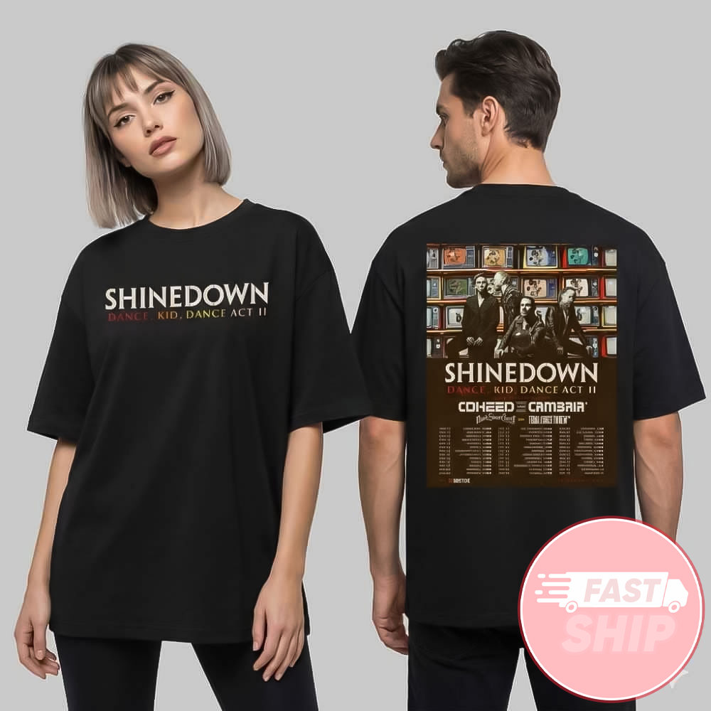 Shinedown Dance Kid Dance Act II World Tour 2026 Promo For EI8HT Album Coheed And Cambria T-Shirt