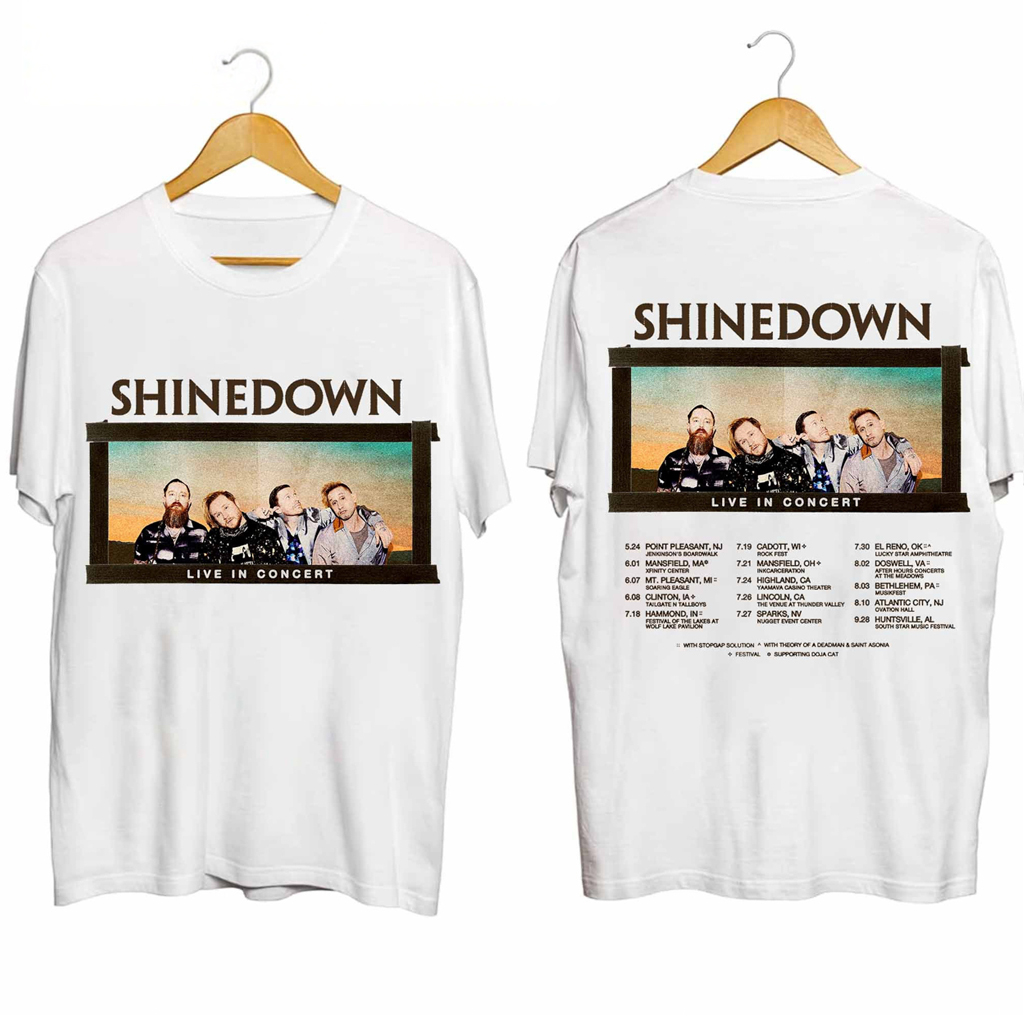 Shinedown Live In Concert Shirt Shinedown Merch Gift Ideas For Rock Fans