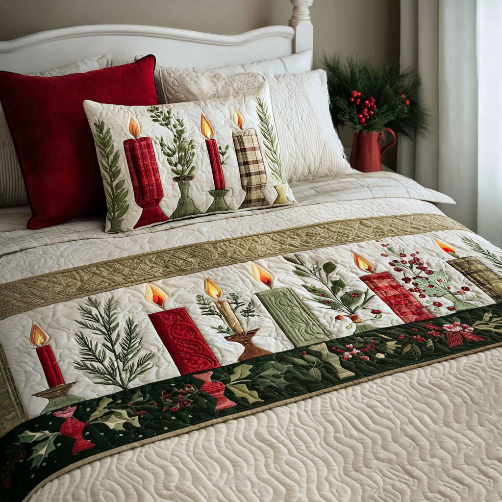 Shining Hope Quilted Bed Runner Christmas Bedding Ideas Christmas Ideas 2025