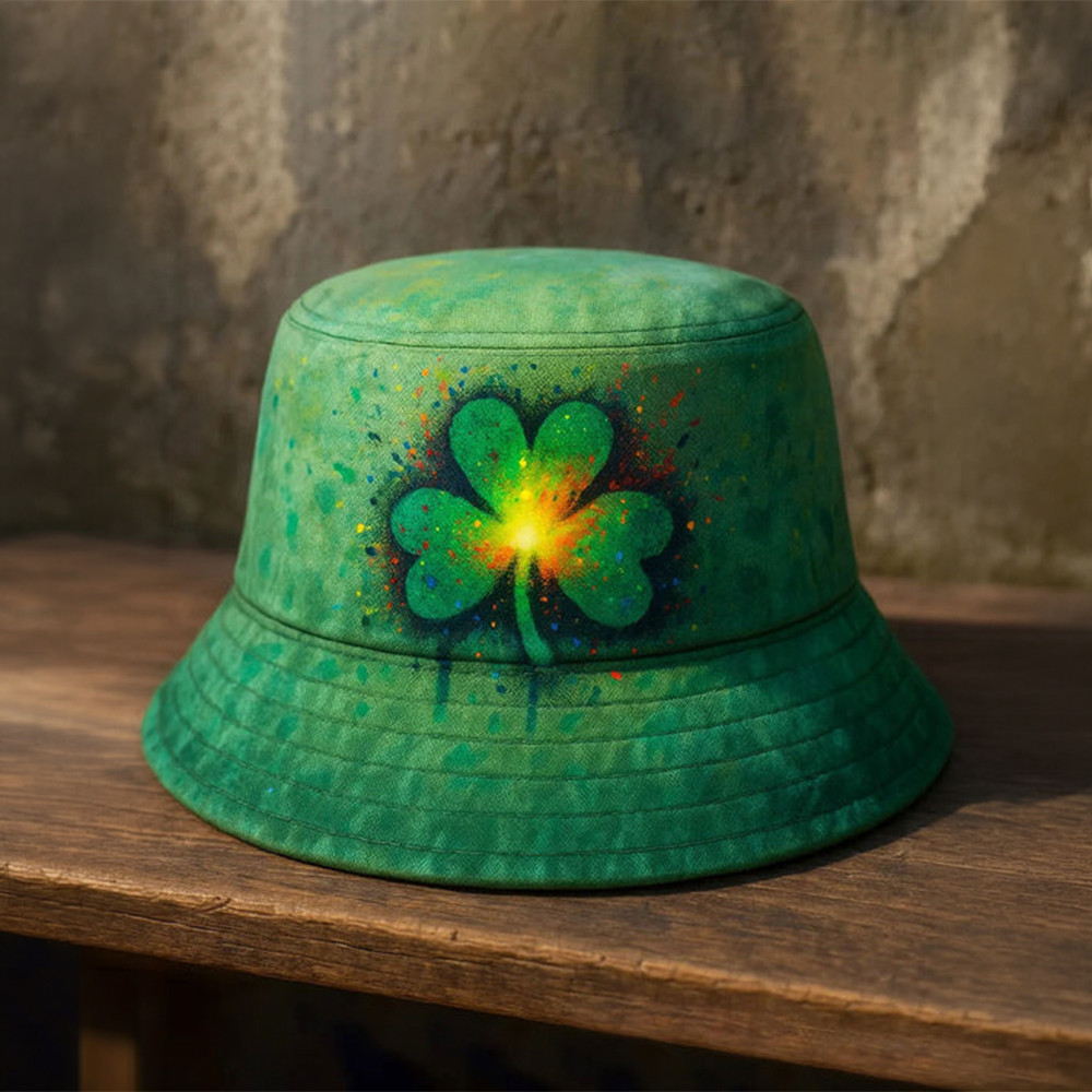 Shining Shamrock Bucket Hat St Patrick's Day 2026 Merch St Paddy's Day Idea