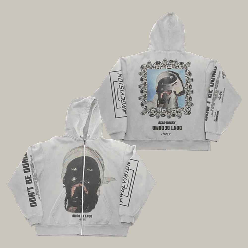 Shirthead ASAP Rockey Zip Hoodie Don't Be Dumb 2026 Album ASAP Rockey Merch Gift For Him