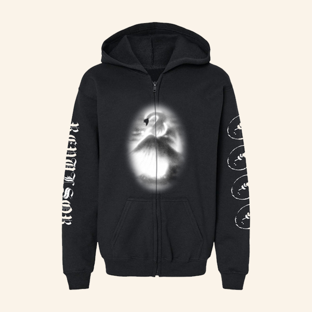 Shlohmo Merch Swan Zip Hoodie Best Gift Ideas For Music Lovers