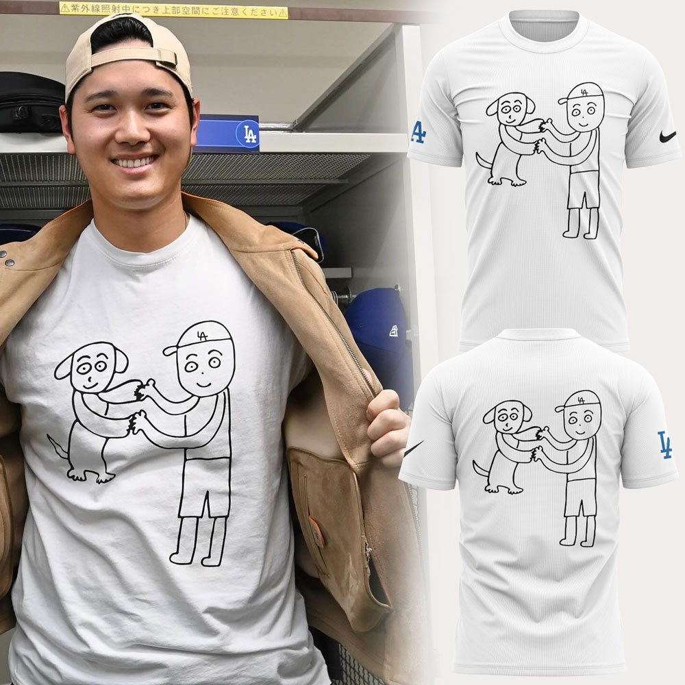 Shohei Ohtani And Decopin Drawn By Kenta Maeda T-Shirt Best Gifts For Dodgers Fans