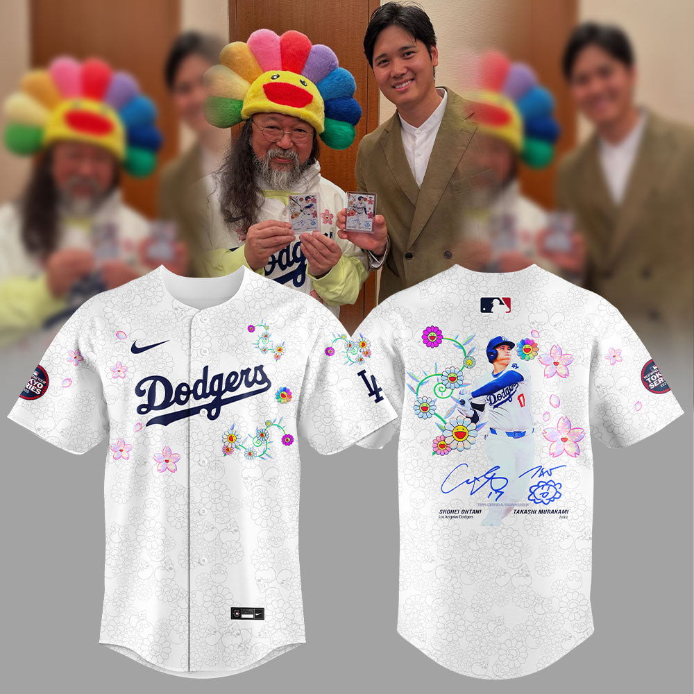 Shohei Ohtani X Takashi Murakami Los Angeles Dodgers Baseball Jersey Gifts For Dodgers Fans