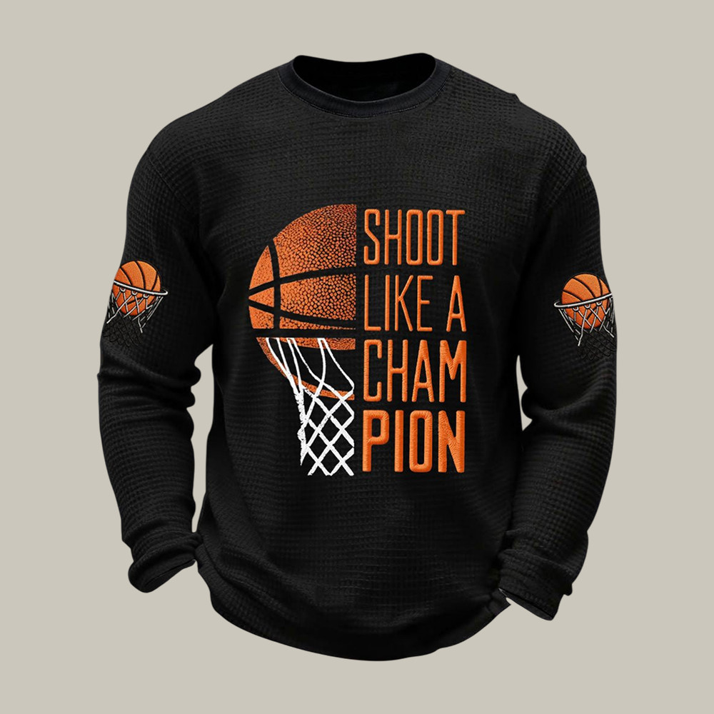 Shoot Like A Champion Basketball Long Sleeve Shirt Game Day Clothing Basketball Lover Gift