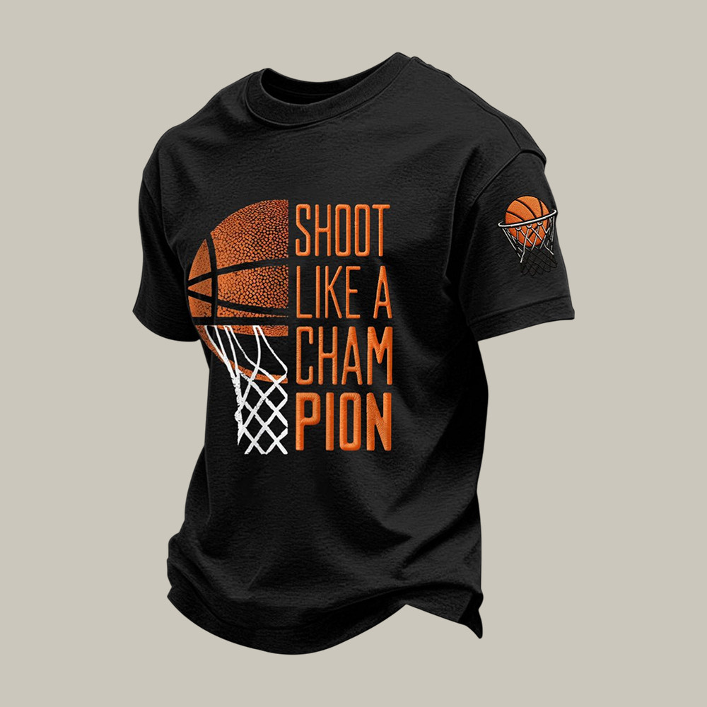 Shoot Like A Champion Basketball T-Shirt Game Day Shirt Basketball Lover Present