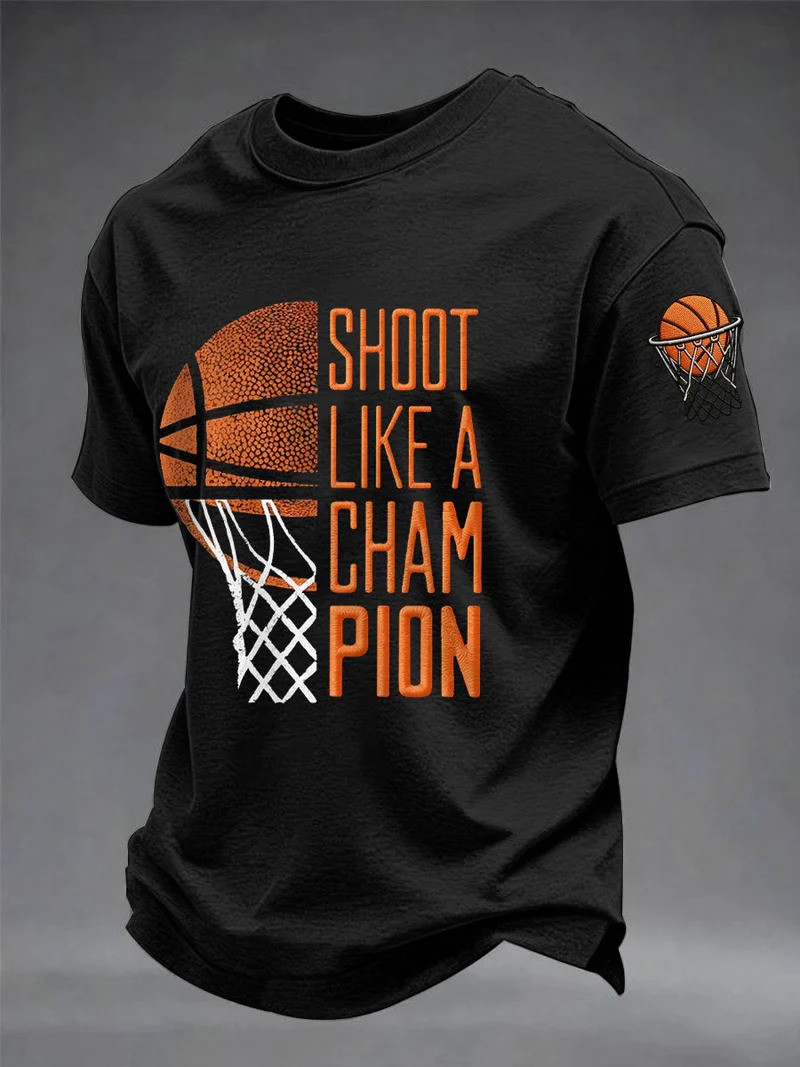 Shoot Like A Champion Basketball T-Shirt March Madness 2026 NCAA Fan Gear Best Gift For Basketball Fans
