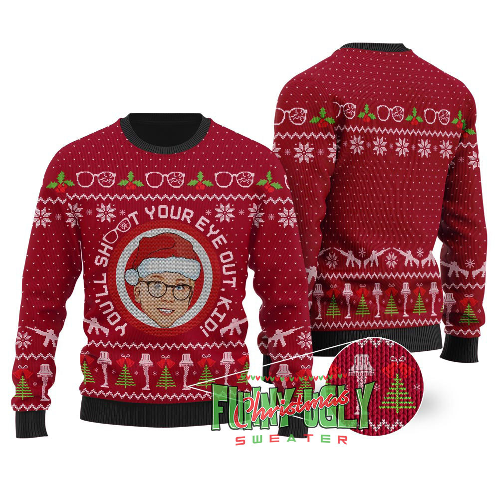 Shoot Your Eye Out A Christmas Story Sweater Cardinal Red Unique Holiday Merch Gift for Home and Family