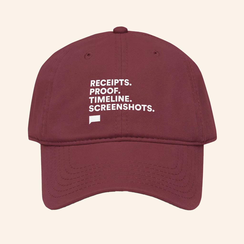 Shop By Bravo Merch The Real Housewives Of Salt Lake City Hat Receipts Proof Timeline Hat