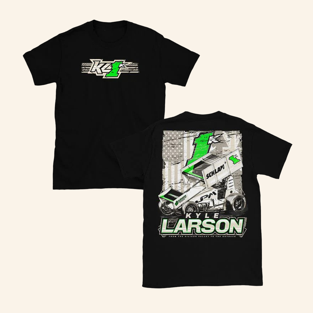 Shop Kyle Larson Merch 2025 Australian Tour 1K Design Black T-Shirt Gifts For Brother