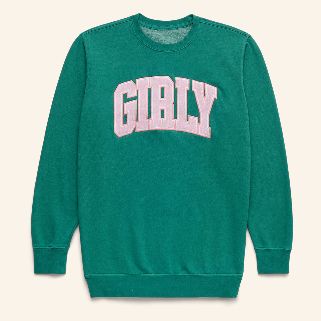 Shop Toast Merch Girly Crewneck Sweatshirt Green Christmas Gifts For Friend Shop Toast Merch Girly Crewneck Sweatshirt Green Christmas Gifts For Friend