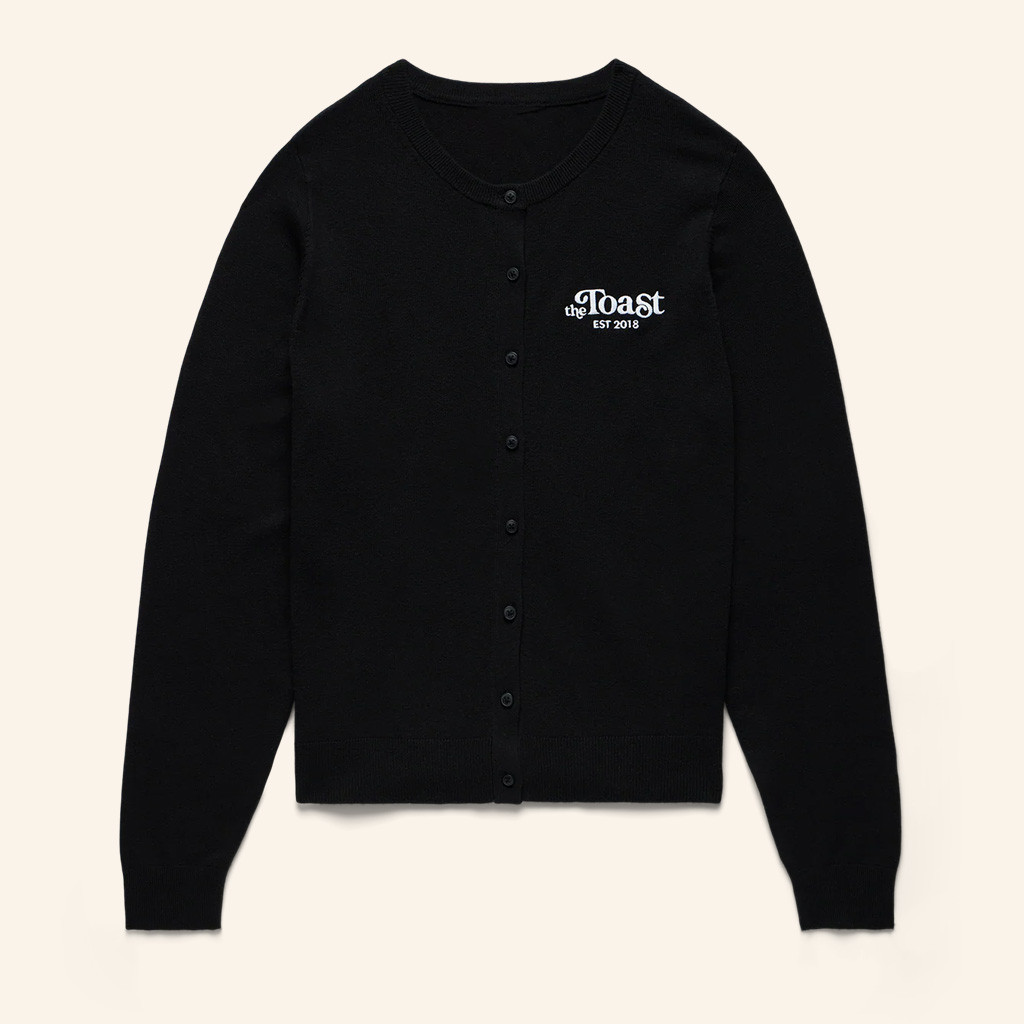 Shop Toast Merch The Toast Logo Cardigan Black Christmas Gifts For Wife