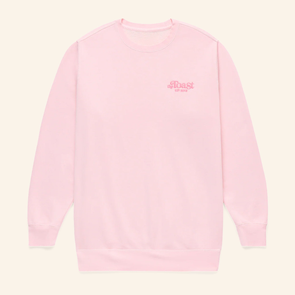 Shop Toast Merch The Toast Logo Crewneck Light Pink Sweatshirt Christmas Gifts For Her Shop Toast Merch The Toast Logo Crewneck Light Pink Sweatshirt Christmas Gifts For Her