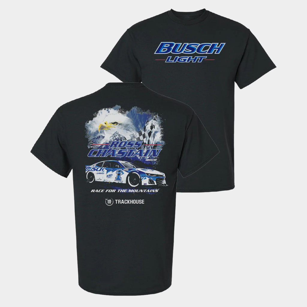 Shop Trackhouse Racing Merch Ross Chastain 1 Busch Light Throwback T-Shirt Gifts For Dad Shop Trackhouse Racing Merch Ross Chastain 1 Busch Light Throwback T-Shirt Gifts For Dad