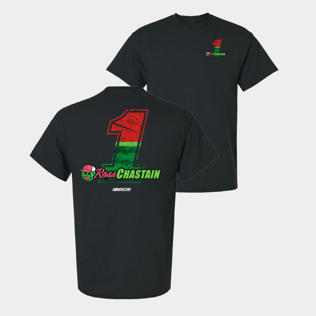 Shop Trackhouse Racing Merch Ross Chastain Melon Man 1 Grit T-Shirt Gifts For Son-1