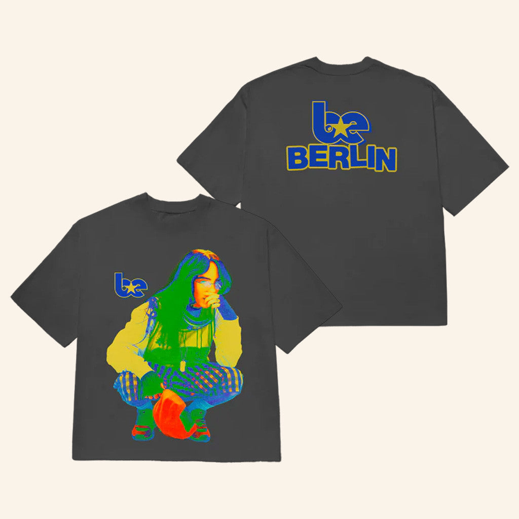 Shopfr Billie Eilish Merch Colourpop Paris Black T-Shirt Gifts For Besties