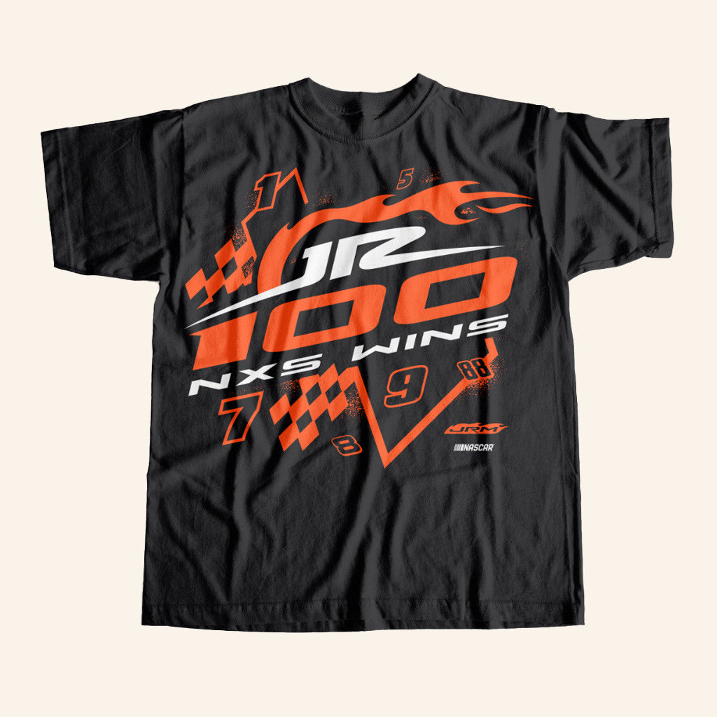Shopjrnation Merch Jr Motorsports 100 Wins Black T-Shirt Gifts For Dudes