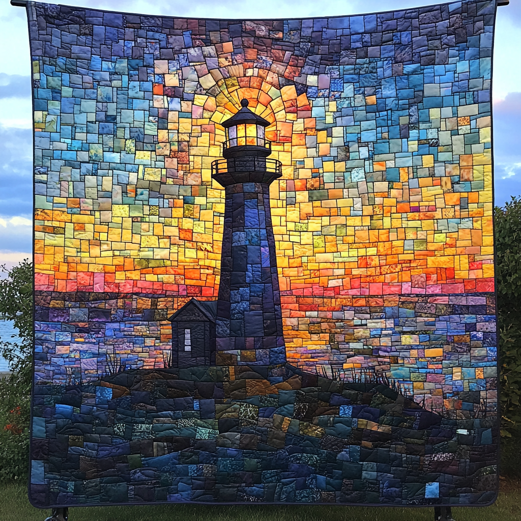 Shoreline Beacon Quilted Blanket Christmas Soft Blanket