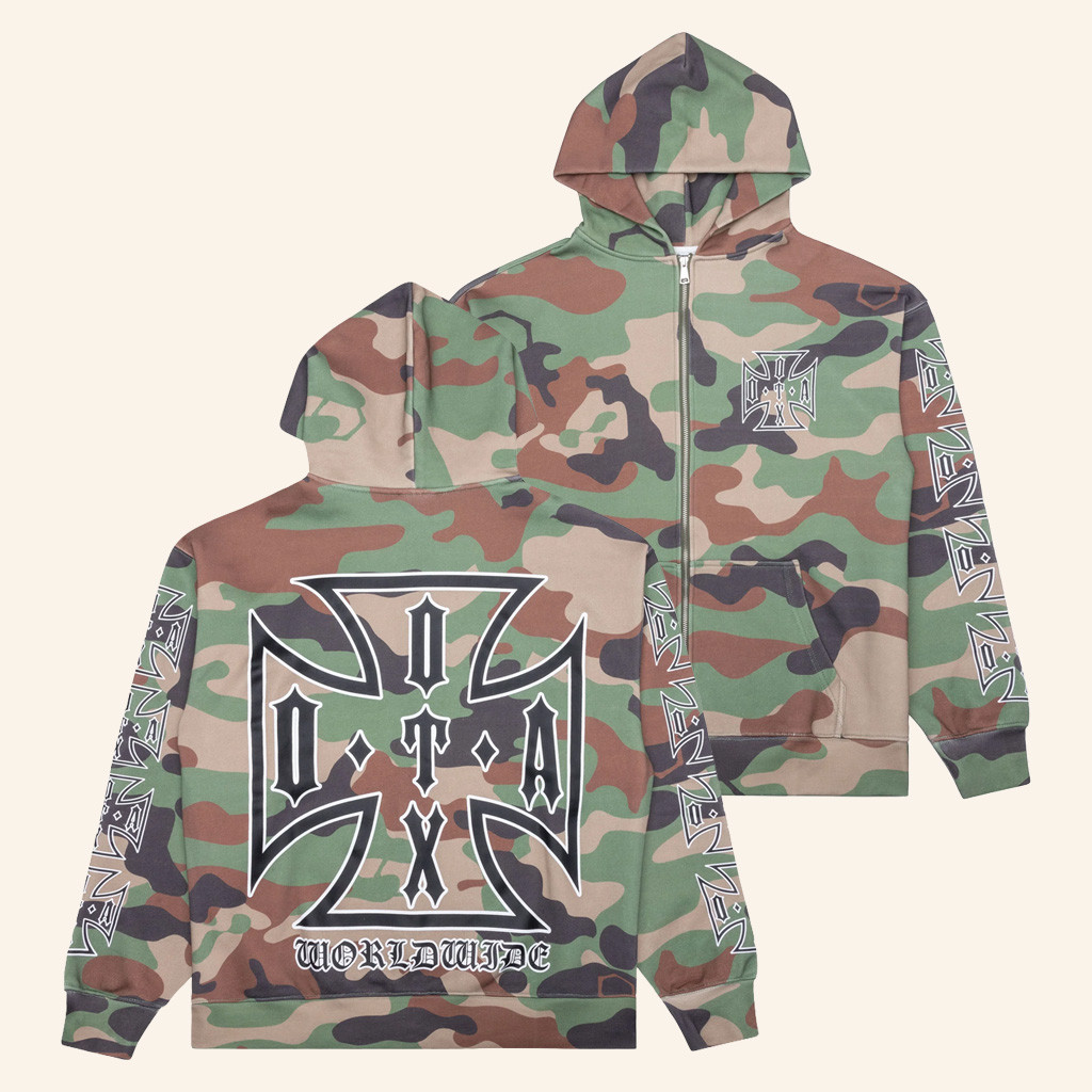 Shoreline Mafia Merch Choppa Coach Worldwide Military Camo Zip Hoodie Gifts Ideas For Him