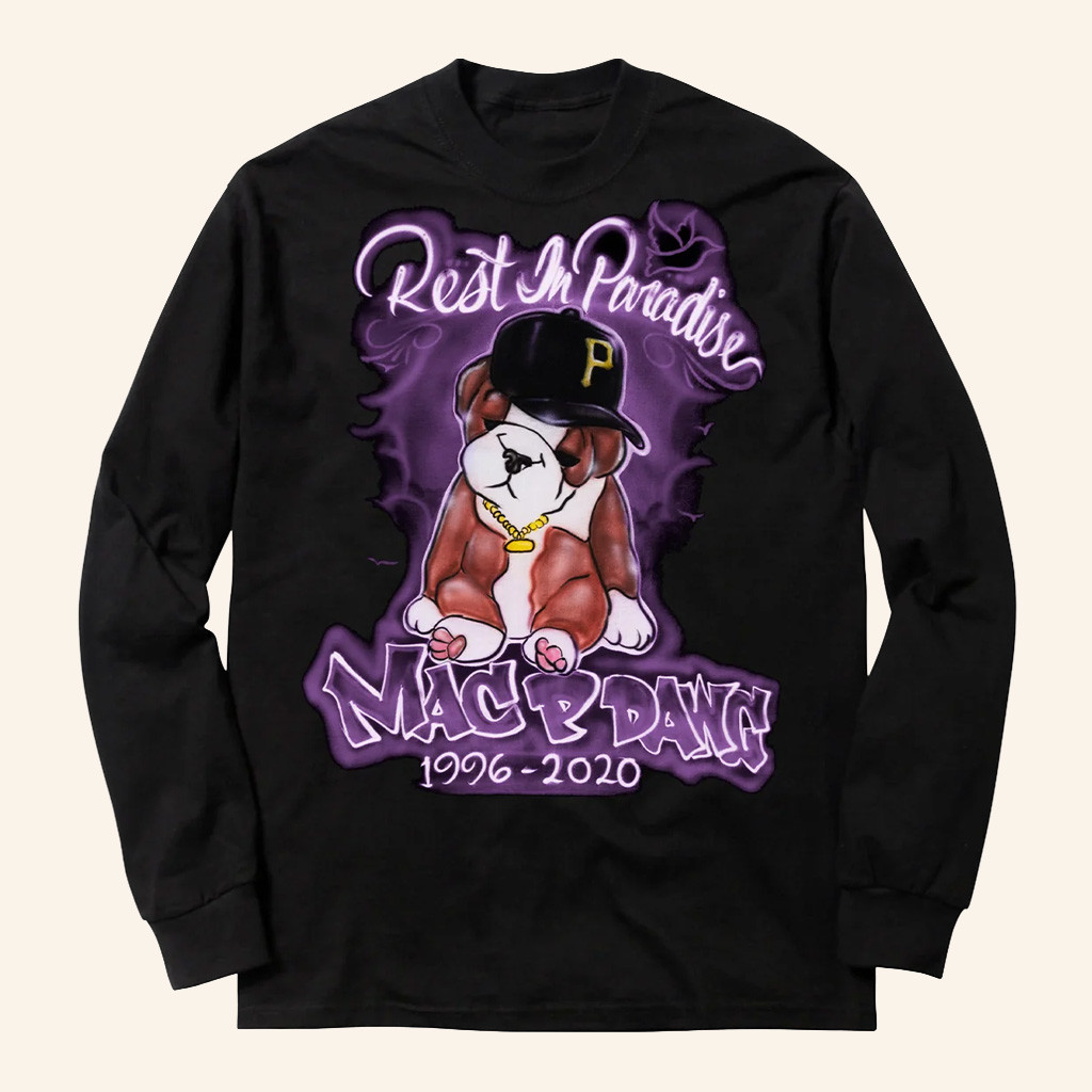 Shoreline Mafia Merch Ohgeesy Geezyworld Long Sleeve T-Shirt All Dawgs Go To Heaven Shirt