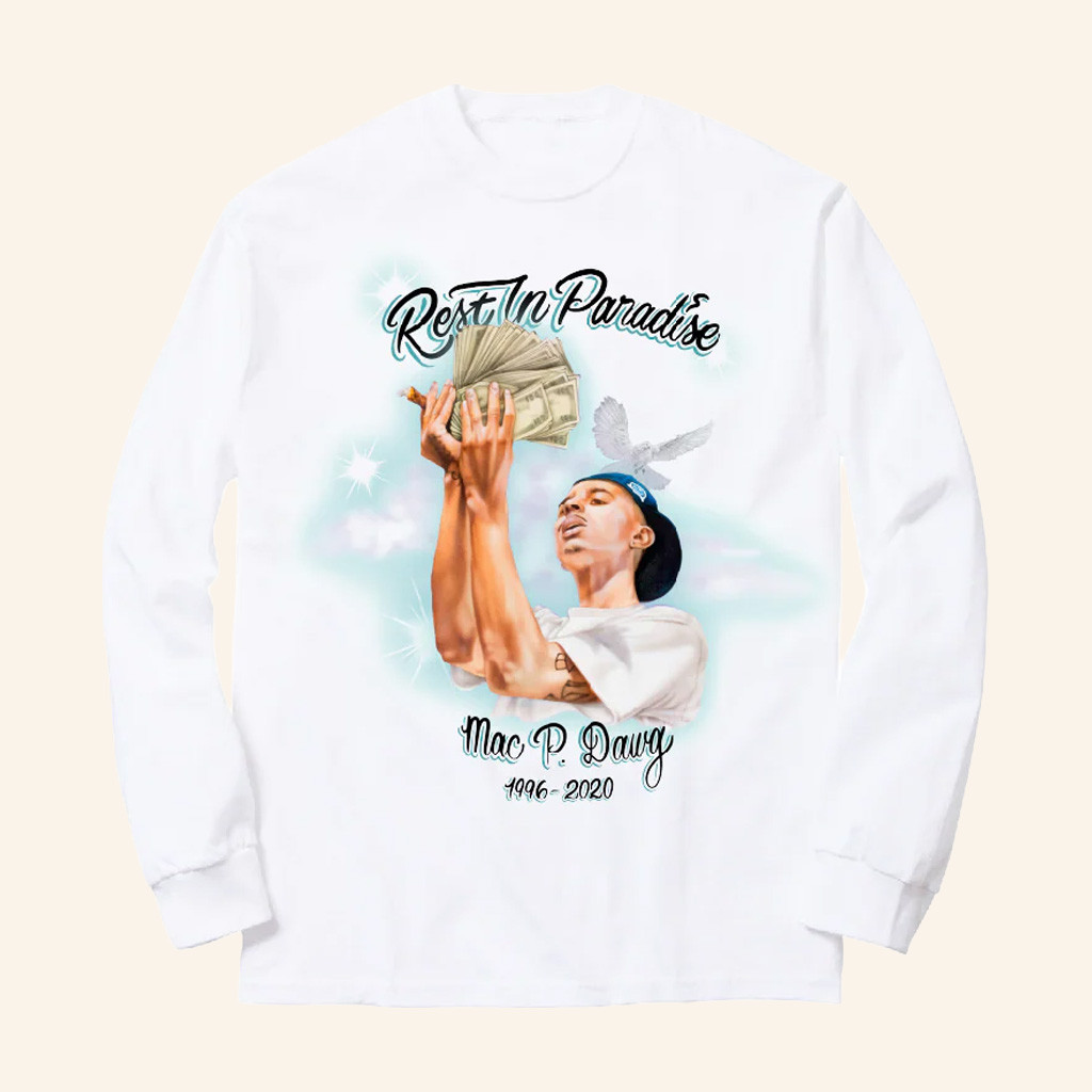 Shoreline Mafia Merch Ohgeesy Geezyworld Long Sleeve T-Shirt White Airbrush Shirt Gifts For Him Shoreline Mafia Merch Ohgeesy Geezyworld Long Sleeve T-Shirt White Airbrush Shirt Gifts For Him