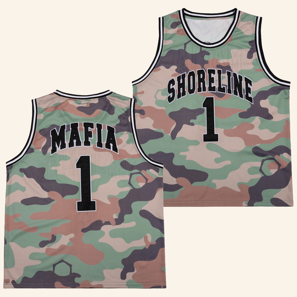 Shoreline Mafia Merch Shoreline Mafia 1 Military Camo Jersey Gift Ideas For Brothers