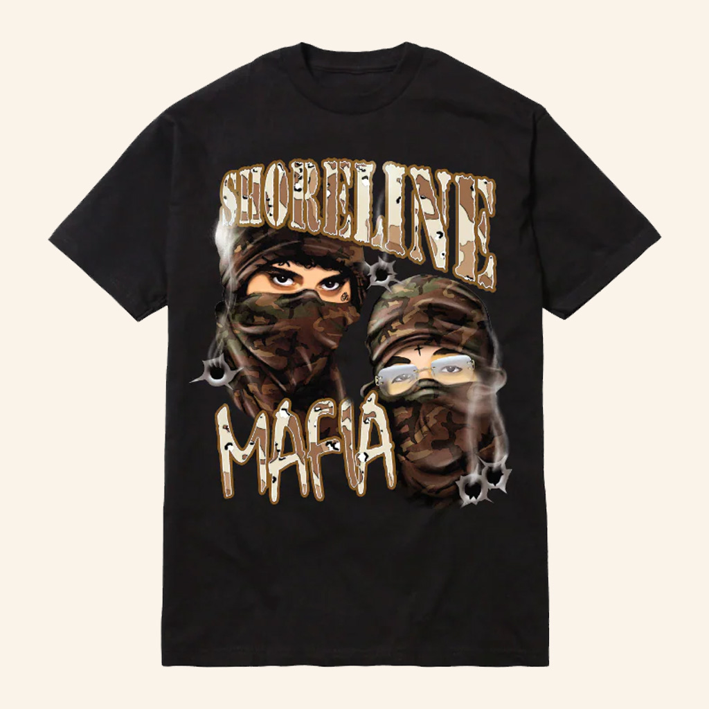 Shoreline Mafia Merch Shoreline Mafia Military T-Shirt Best Gifts For Hip Hop Lovers