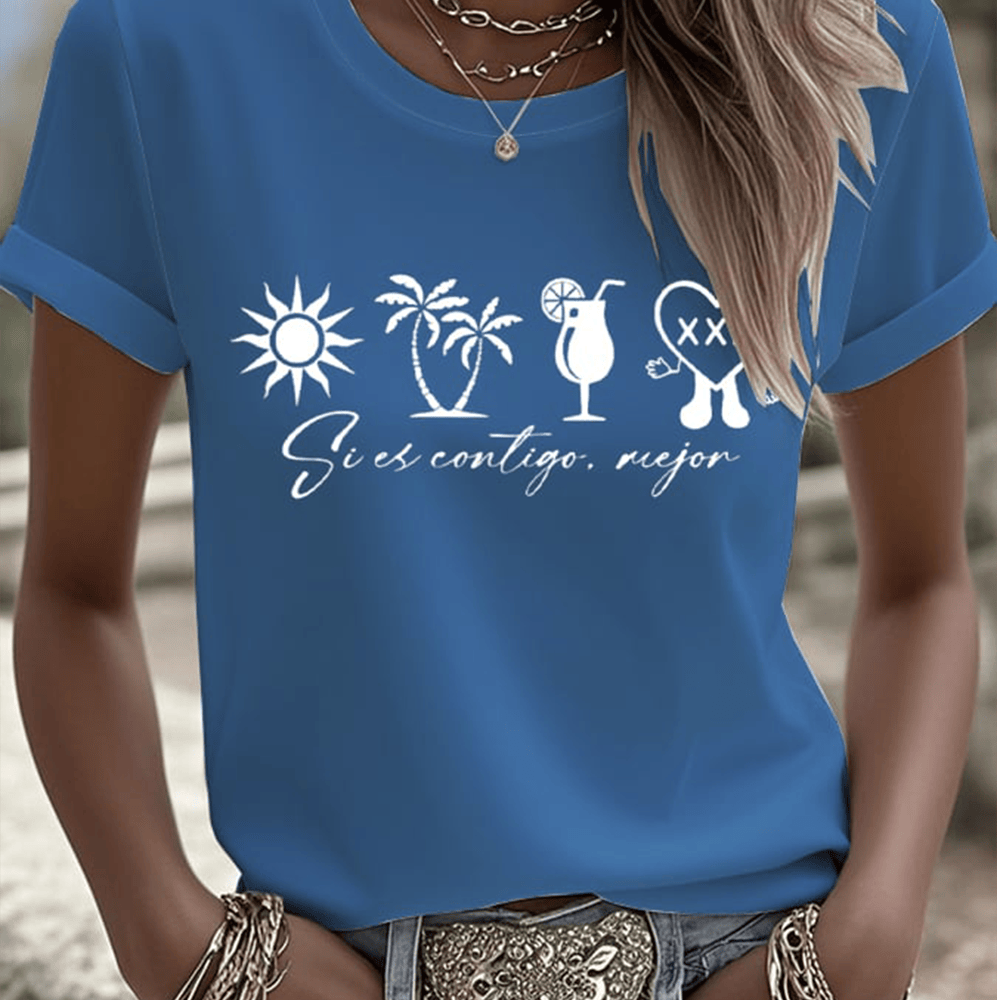 Si Es Contigo Mejor Bad Bunny T-Shirt Bad Bunny Clothes Unique Gift For Girl