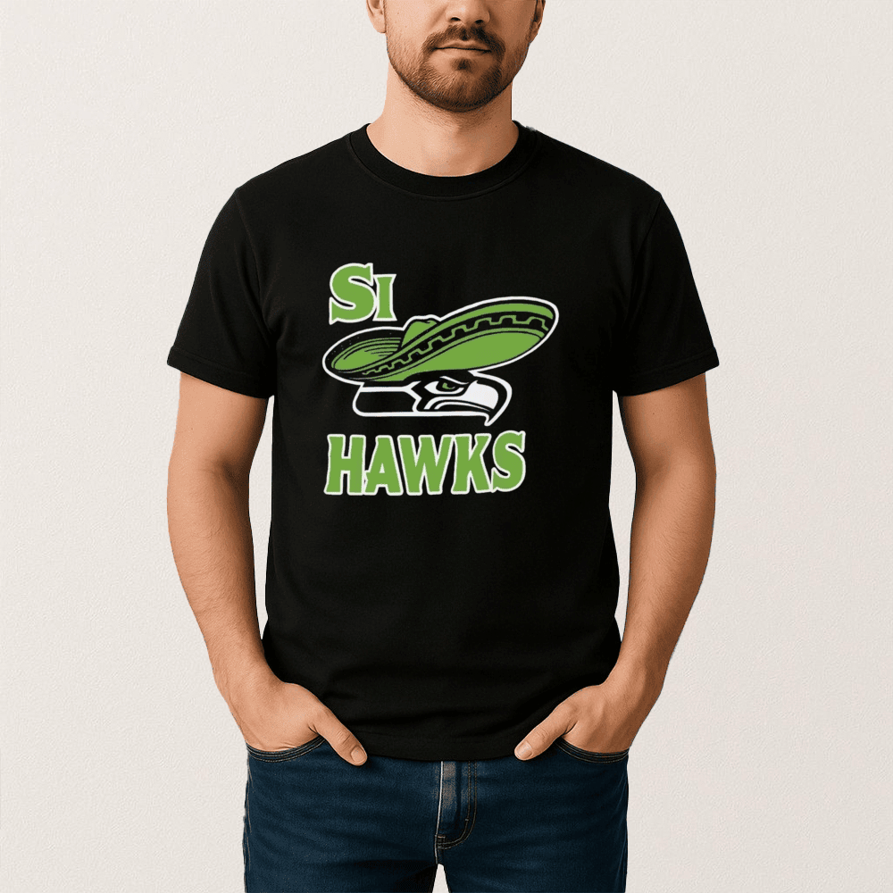 Si Hawks Puerto Vallarta Mexico T-Shirt Seahawks Football Shirt Fan Gear Gift For Him