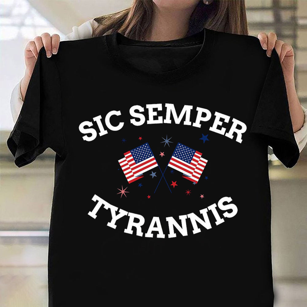 Sic Semper Tyrannis Shirt USA Flag Virginia T-Shirt Patriots Merchandise Sic Semper Tyrannis Shirt USA Flag Virginia T-Shirt Patriots Merchandise
