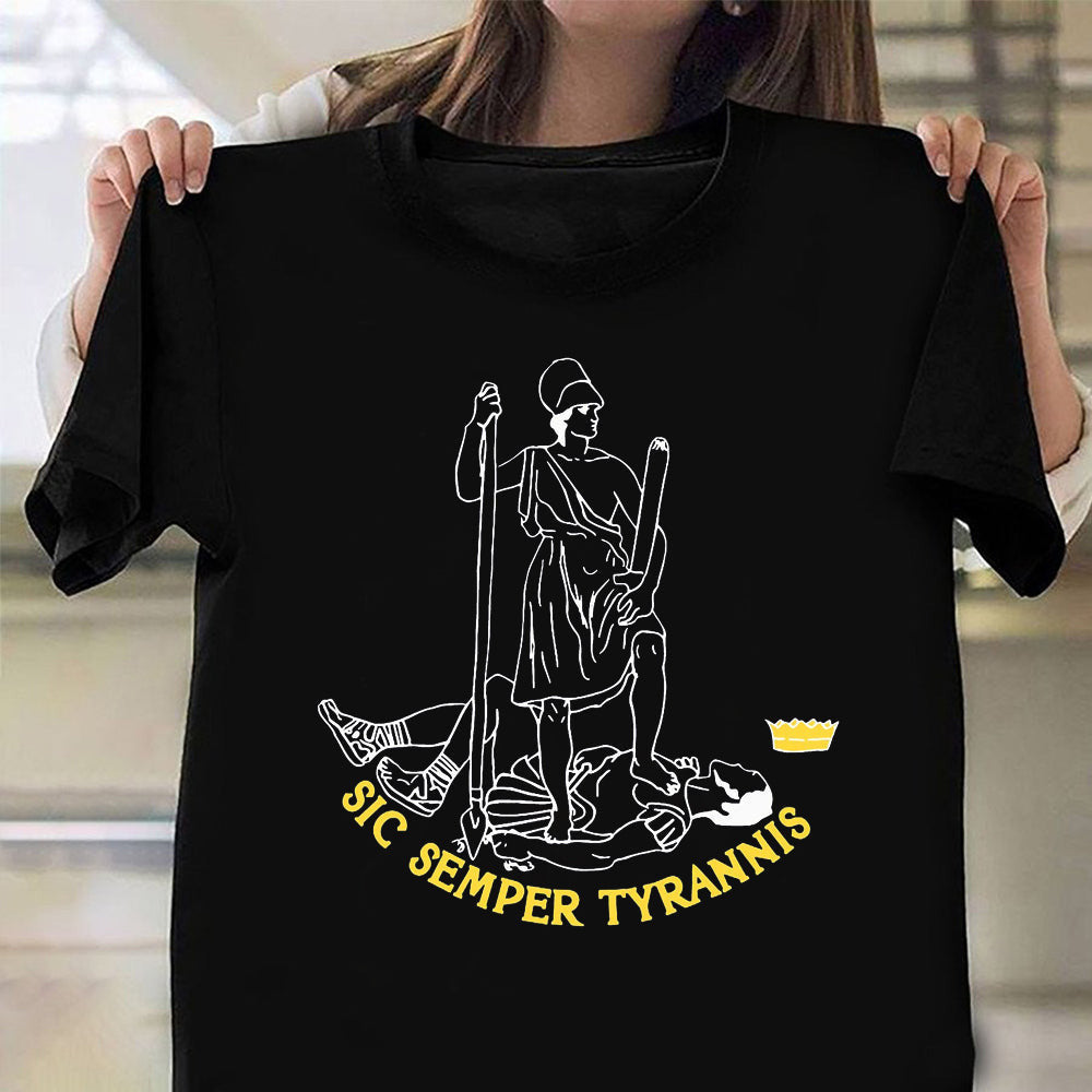 Sic Semper Tyrannis T-Shirt Virginia State Patriotic Tee Shirts Sic Semper Tyrannis Clothing Sic Semper Tyrannis T-Shirt Virginia State Patriotic Tee Shirts Sic Semper Tyrannis Clothing