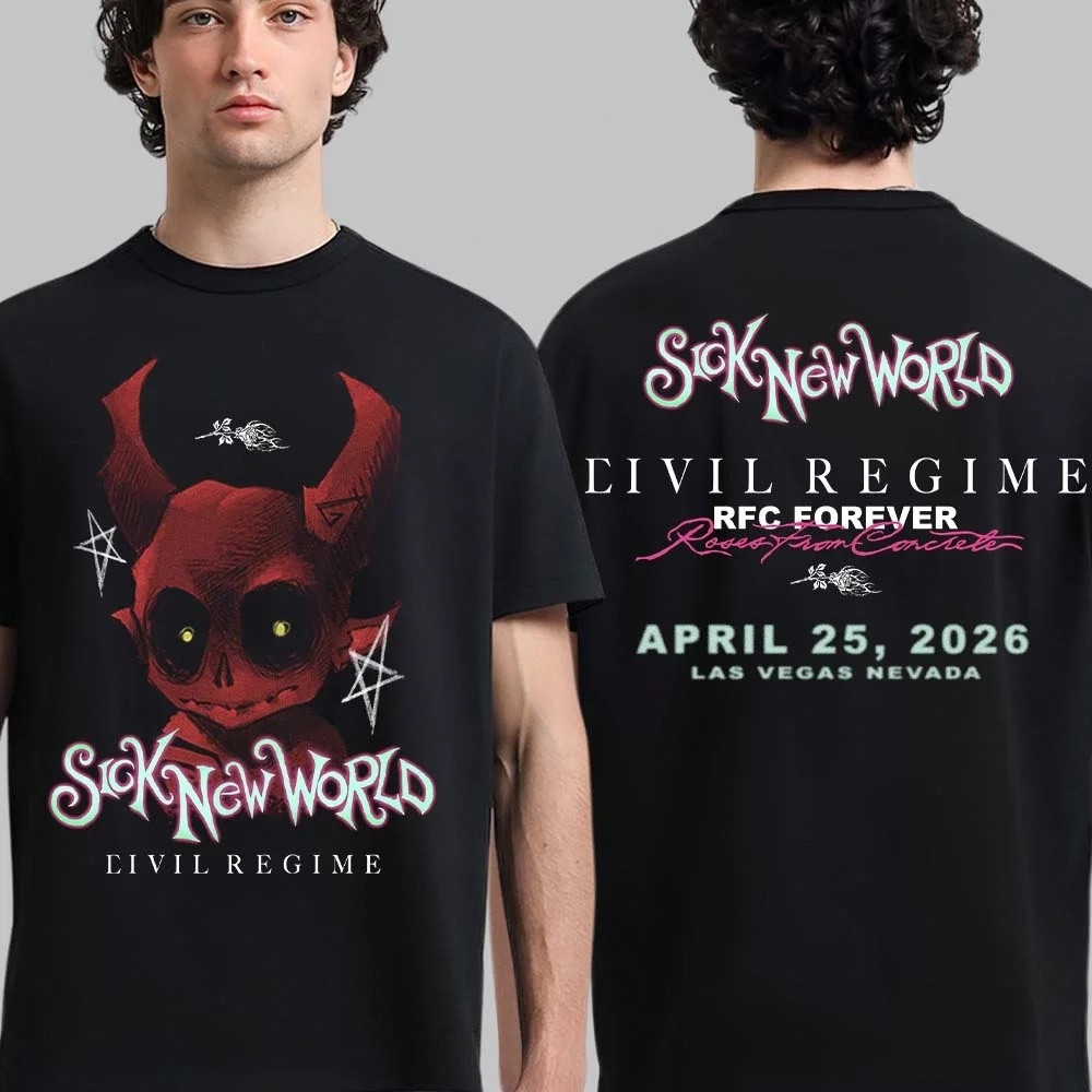 Sick New World 2026 Las Vegas Festival X Civil Regime Merch Sick New World T-Shirt Gift For Boyfriend