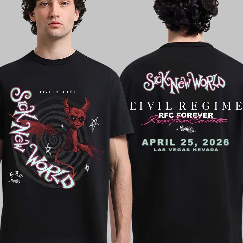Sick New World 2026 Merch Las Vegas Festival X Civil Regime T-Shirt Music Lover Gift For Him