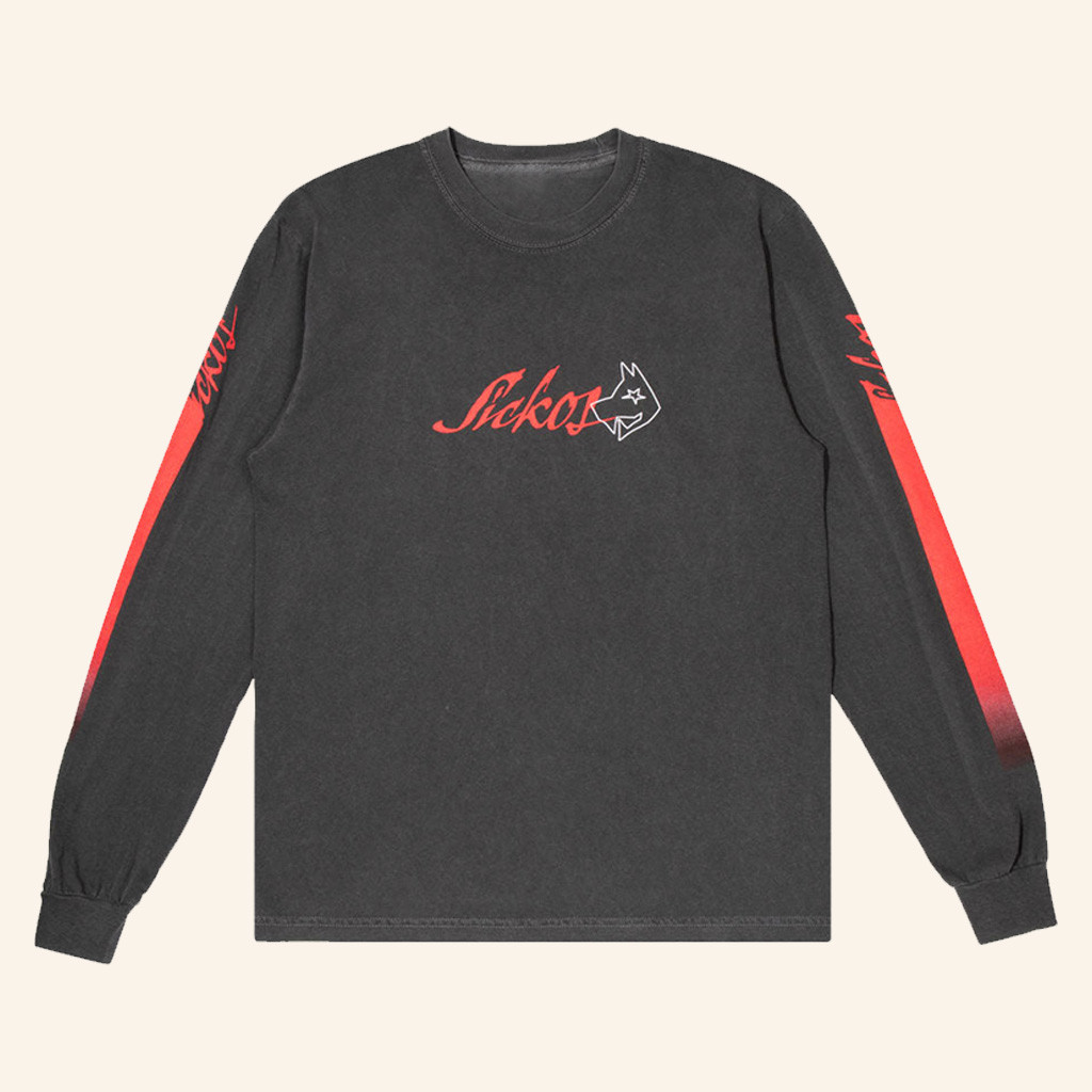 Sickos Merch Logo With Wolf Long Sleeve Shirt Birthday Gift Ideas For Husband