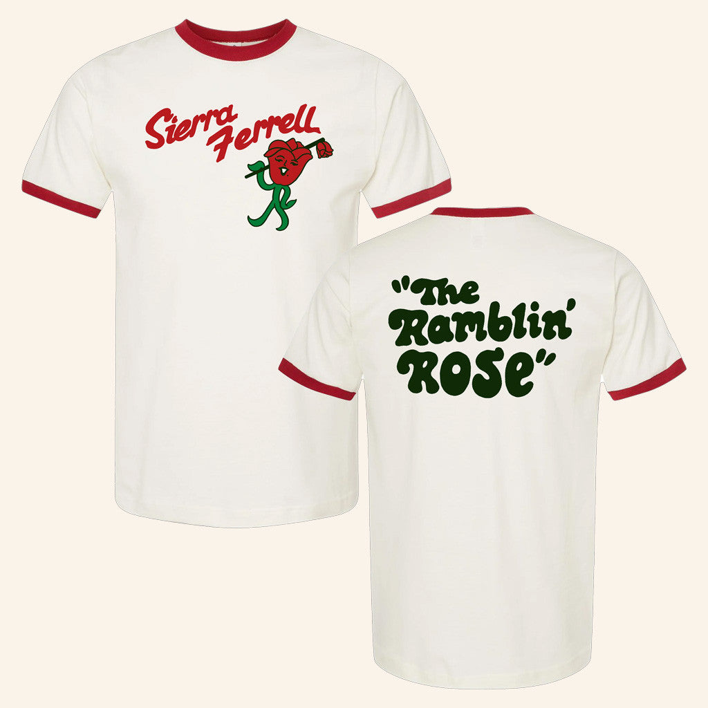 Sierra Ferrell Merch Ringer Ramblin' Rose T-Shirt Gifts For Girlfriend Sierra Ferrell Merch Ringer Ramblin' Rose T-Shirt Gifts For Girlfriend