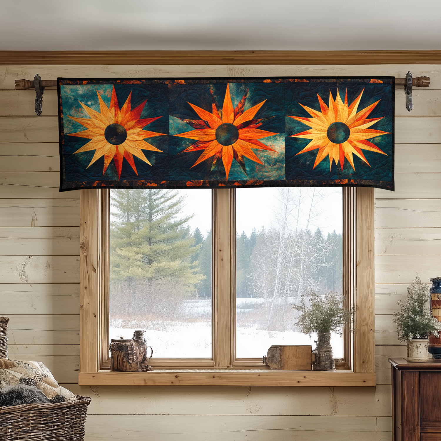 Sierra Splendor Quilted Valance Native American Style Curtain Valance Useful Gift for Mom