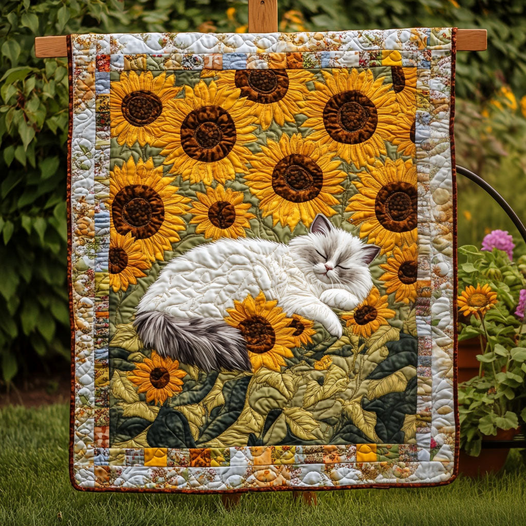 Siesta Silhouettes Quilted Blanket Presents For Cat Lovers
