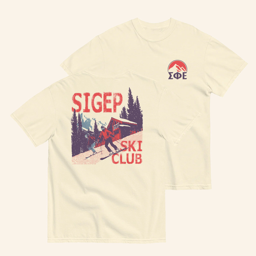 SigEp Merch SigEp Ski Club T-Shirt Christmas Present Ideas For Him