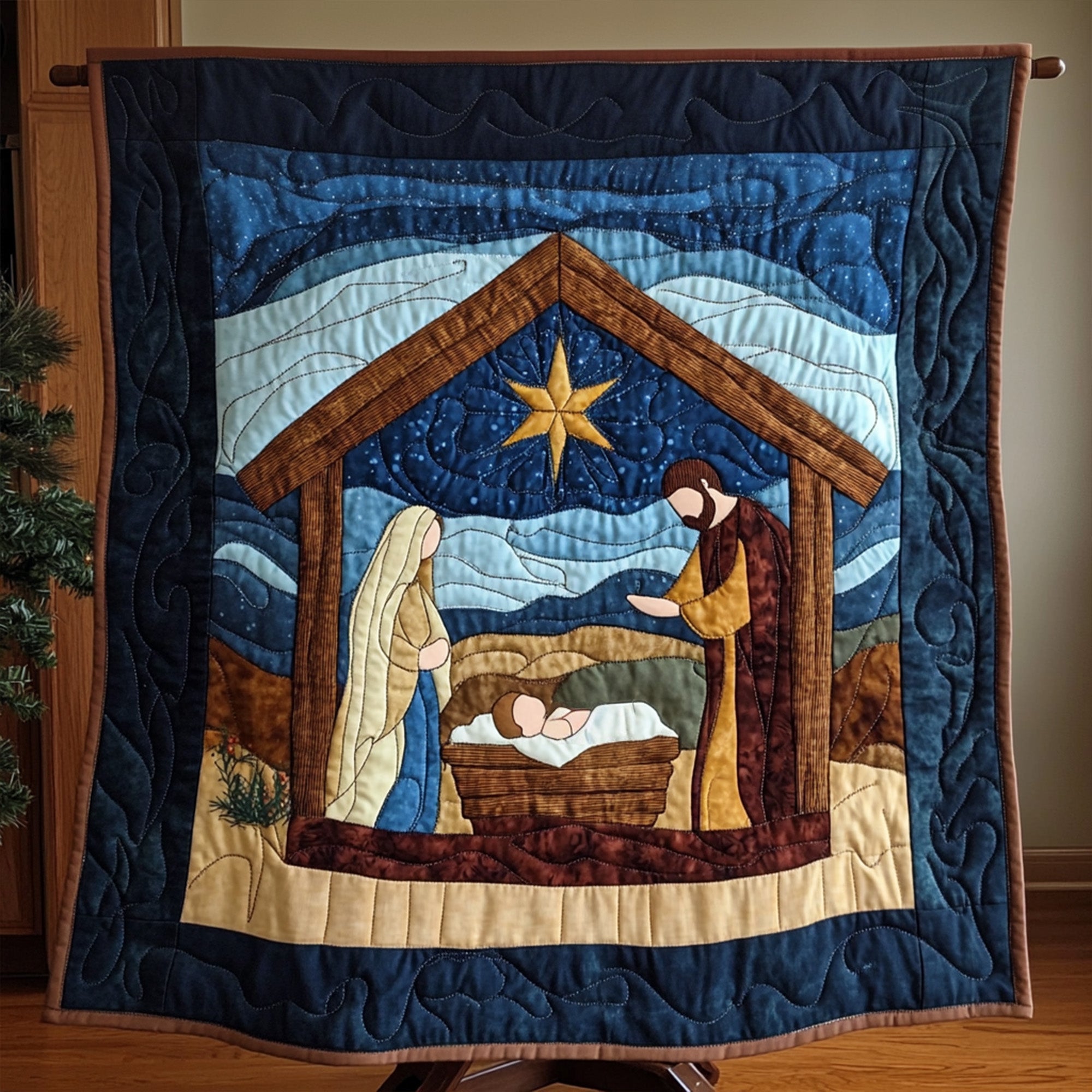 Silent Bethlehem Quilted Blanket Christian Christmas Gifts