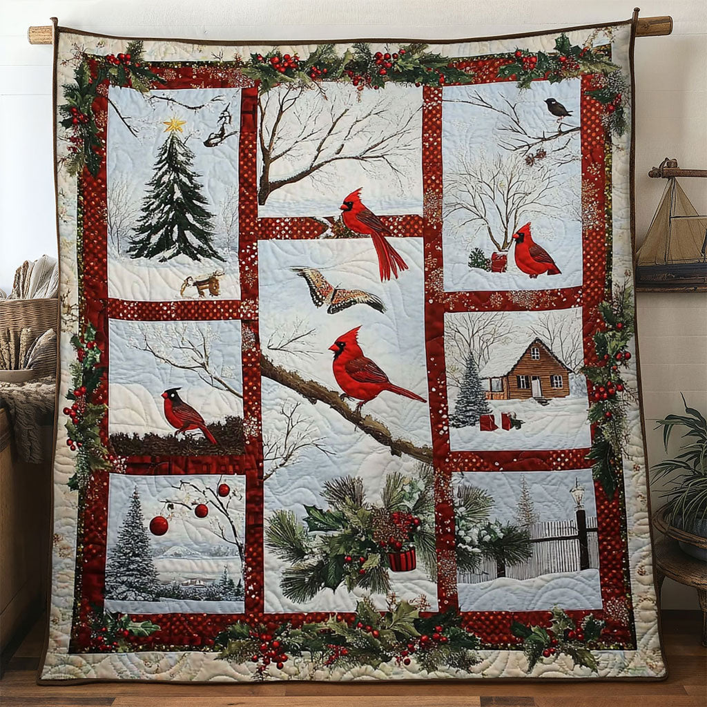 Silent Bless Cardinal Quilt Blanket Cardinal Blankets And Throws Christmas Presents For Mother In Law