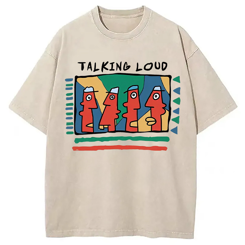 Silent Communication Washed T-Shirt Casual Oversized Outfit Style Gifts For Sister Silent Communication Washed T-Shirt Casual Oversized Outfit Style Gifts For Sister